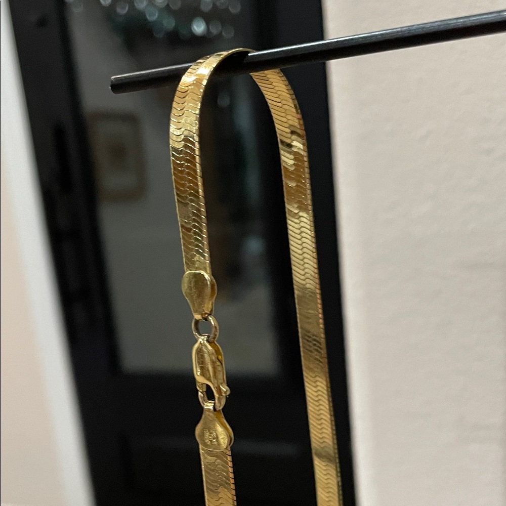 18” Herringbone Chain-24kt over brass (or some other material)